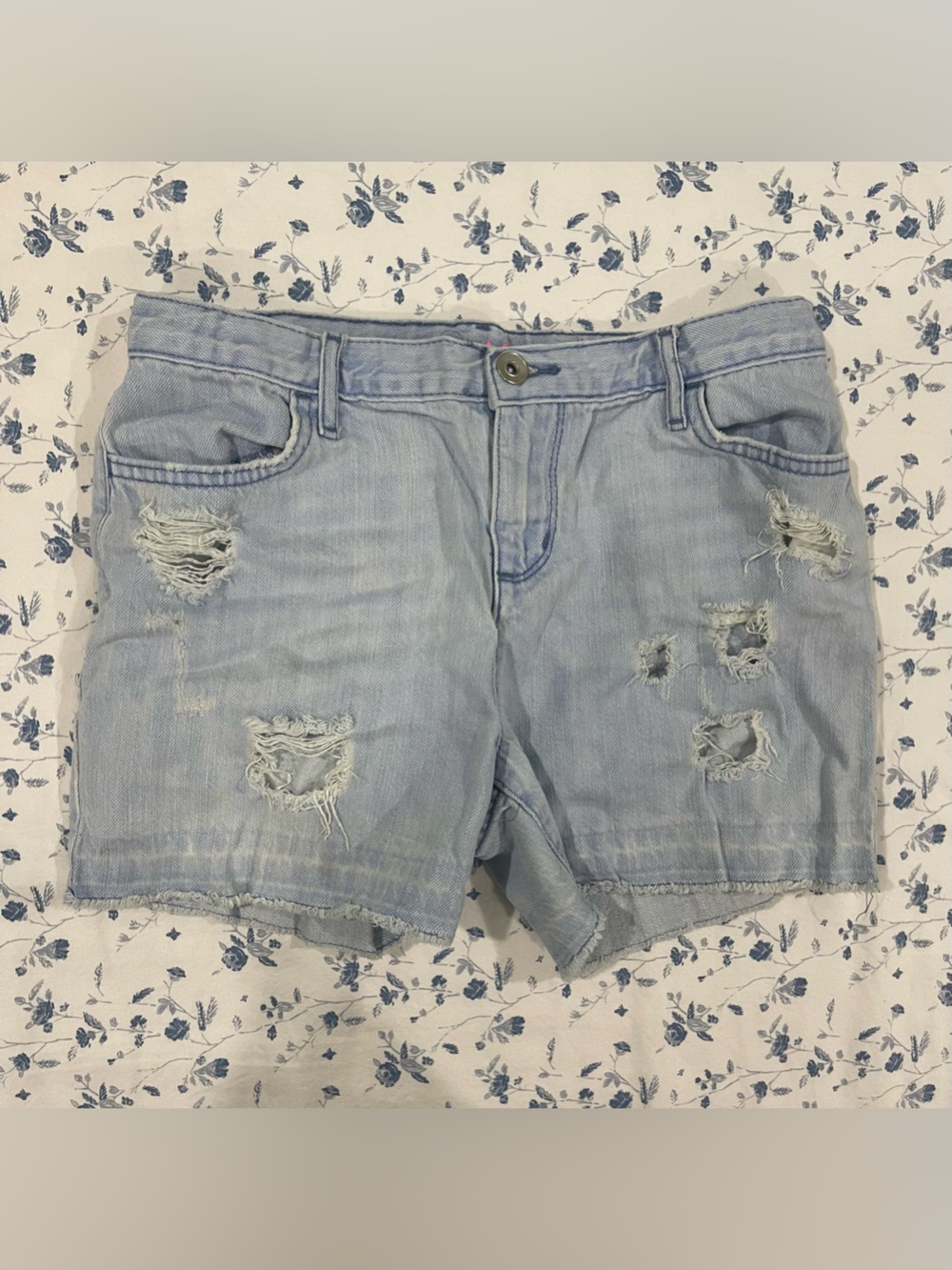 Children’s Place Light Wash Distressed Denim Shorts